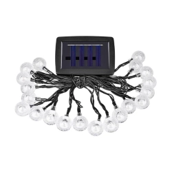 Girlanda LED solarna 20 LED 0,72W 2700K IP44 czarny kabel do ogrodu i altany