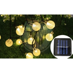 Girlanda LED solarna 20 LED 0,72W 2700K IP44 czarny kabel do ogrodu i altany
