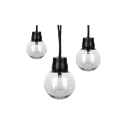 Girlanda LED solarna 1,44W 2700K IP54 czarny przewód 485cm z czujnikiem zmierzchu do ogrodu i altany