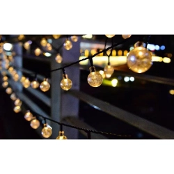 Girlanda LED solarna 40 LED 2,88W 3000K IP44 czarny przewód do ogrodu i altany