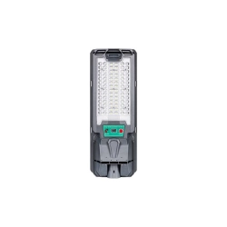 Lampa LED solarna 50W 6000K IP65 szara z czujnikiem do elewacji i fasady