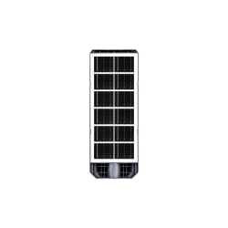 Lampa LED solarna 50W 6000K IP65 szara z czujnikiem do elewacji i fasady