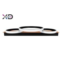 Żyrandol LED 25W 4000K czarny 58x26cm do salonu i jadalni