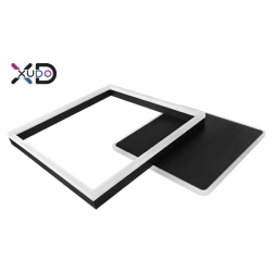 Żyrandol LED 40W 4000K czarny 55x47cm do salonu i jadalni