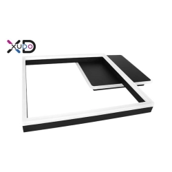 Żyrandol LED 40W 4000K czarny 55x47cm do salonu i jadalni