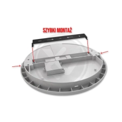 Plafon LED 22W 4000K IP65 IK10 z czujnikiem ruchu do korytarza