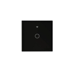 Włącznik szklany dotykowy WiFi czarny IP54 3-300W 86x86mm do domu i biura
