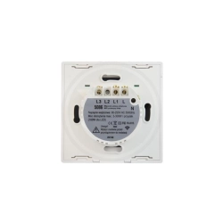Włącznik szklany dotykowy podwójny biały WiFi 3-300W IP54