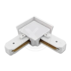 łącznik szyny jednofazowy typ L biały mat 75x75x15mm do instalacji elektrycznych