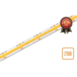 Taśma LED COB 24V 12W 2700K IP20 ciepła biała 5m