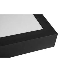 Panel LED natynkowy 36W 4000K IP20 czarny 400x400mm do biura i domu