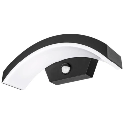 Oprawa architektoniczna LED 9W 4000K IP54 czujnik PIR czarna 270x110x67mm do wejścia i na schody