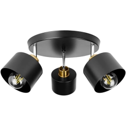 Kinkiet LED 3xE27 35W czarny miedziany IP20 ruchomy