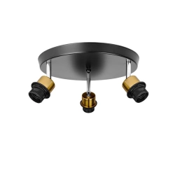 Kinkiet LED 3xE27 35W czarny miedziany IP20 ruchomy — zdjęcie 4