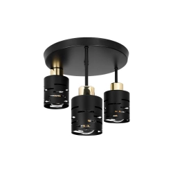 Kinkiet LED E27 3x35W czarny złoty IP20 do wnętrz — zdjęcie 4