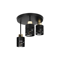 Kinkiet LED E27 3x35W czarny złoty IP20 do wnętrz — zdjęcie 5