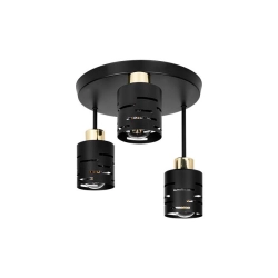 Kinkiet LED E27 3x35W czarny złoty IP20 do wnętrz — zdjęcie 6