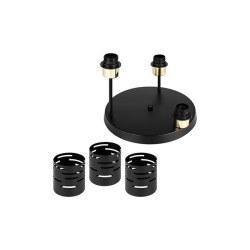 Kinkiet LED E27 3x35W czarny złoty IP20 do wnętrz — zdjęcie 9