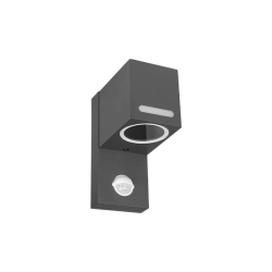 Oprawa LED 35W GU10 PIR IP44 RAL7021 do elewacji i fasady