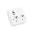 rozgałęźnik biały 2x230V 2x USB-A 1x USB-C z włącznikiem