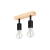 kinkiet LED E27 2x50W czarny z drewnem ruchomy do wnętrz