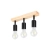 Kinkiet LED E27 3x50W czarny z drewnem ruchomy do wnętrz