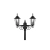 Lampa ogrodowa LED E27 2x60W IP44 czarna 237,5cm do ogrodu i altany — zdjęcie 2