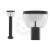 Lampa ogrodowa LED 9W 4500K IP44 RAL7021 50cm do ogrodu i altany