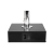 Lampa biurkowa LED E27 z USB-A i USB-C czarna chrom — zdjęcie 5
