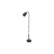 Lampa podłogowa LED E27 60W czarna z drewnem 145cm do salonu i biura