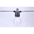Girlanda LED solarna 6,5m 10x LED G50 1W 2700K IP44 czarna do ogrodu i altany
