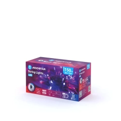 Sznur niebieskich i czerwonych lampek led 15mb 150led Ip44 z zasilaczem — zdjęcie 3