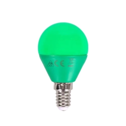 Zielona żarówka diodowa LED mała kulka G45 green E14 4W