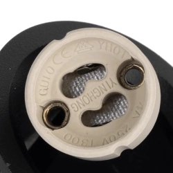 Poczwórny czarny reflektor sufitowy z regulacją kąta GU-10 metalowy