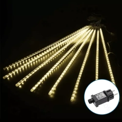Zewnętrzne 80-centymetrowe lampki deszcz meteorytów 1152LED 10M Ciepłe
