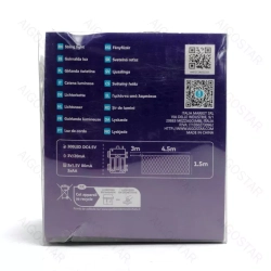 Lampki choinkowe siatka 300LED na 3 baterie AA, RGBY 4,5 x 1,5m