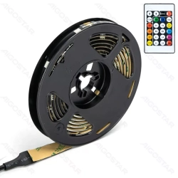 Taśma led RGBIC-4.9W 2mb 60LED czarne PCB 5V/USB sterowana z pilota