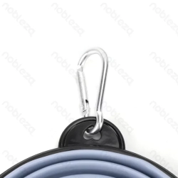 Składana 350ml miska dla psa turystyczna z karabińczykiem 12.5x5cm