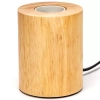 Lampa biurkowa E27 drewniany walec żarówka E27 nie jest dołączona