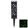 Słupek ażurowy kolorowy lampion solarny ogrodowy led 18x6x6cm czarny