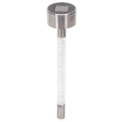 Lampa ogrodowa solarna LED ze stali nierdzewnej z bańkami-Ciepła