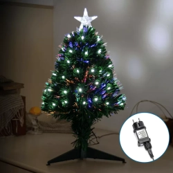 Choinka światłowodowa niskonapięciowa, Zimna biel, 120 cm