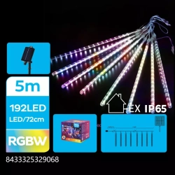 Solarne lampki z deszczem meteorytów 30 cm, RGBY, 5 m