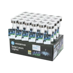 Lampka ogrodowa solarna LED ze stali nierdzewnej Zimna