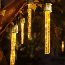 Lampa ogrodowa solarna LED -Wiszący sopel z bańkami-Ciepła