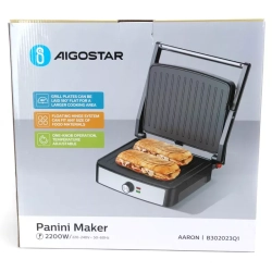 Opiekacz do panini AARON 2200W rozkładany toster girl kontaktowy