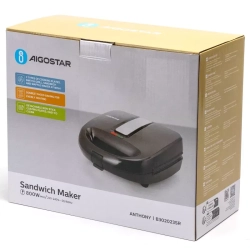 Opiekacz do kanapek gofrów ANTHONY o mocy 800 W z 3 zestawami płytek