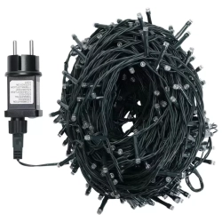 Sznur 15mb 150led zimnych lampek choinkowych led Ip44 z zasilaczem