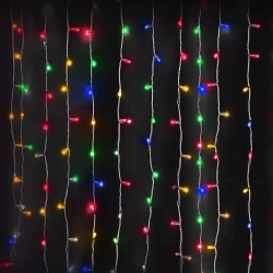 Kurtyna świetlna 0.9x1.8m 180 led RGBY na 10 paskach z zasilaczem