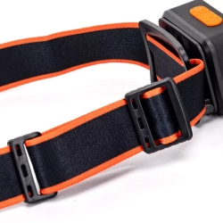 Czołówka 1.5W/100lm 3 rodzaje oświetlenia i światło ostrzegawcze USB